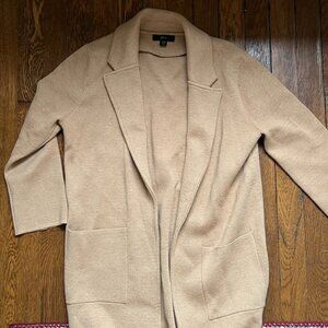 Tan J.Crew Blazer Cardigan